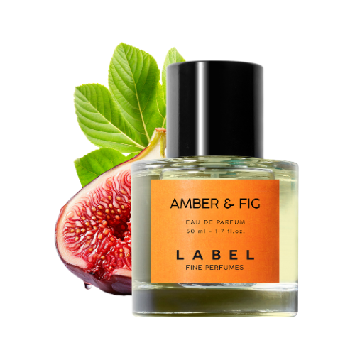 Perfume AMBER & FIG con hojas de higo y ámbar