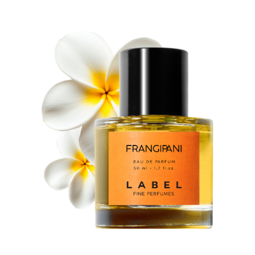 Frasco FRANGIPANI fragancia floral afrutada y empolvada