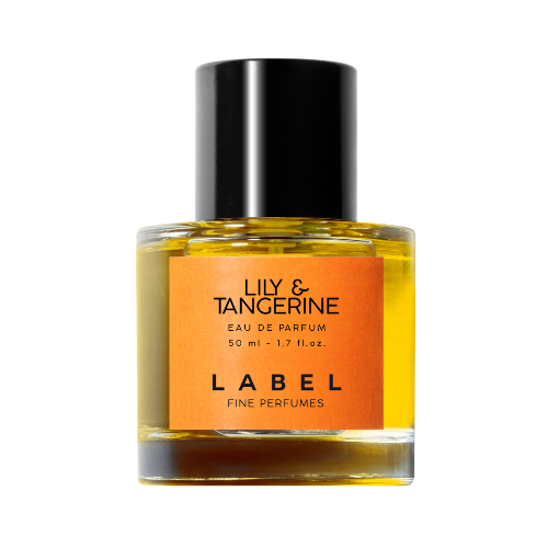 Perfume LILY & TANGERINE con flores blancas y mandarina
