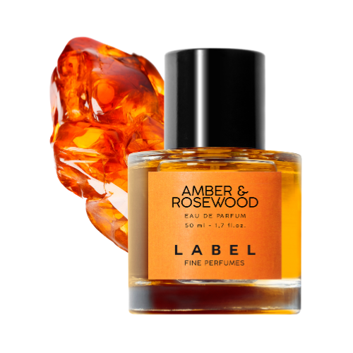 Frasco AMBER & ROSEWOOD fragancia oriental amaderada elegante