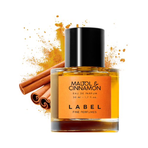Frasco MALTOL & CINNAMON fragancia gourmand especiada