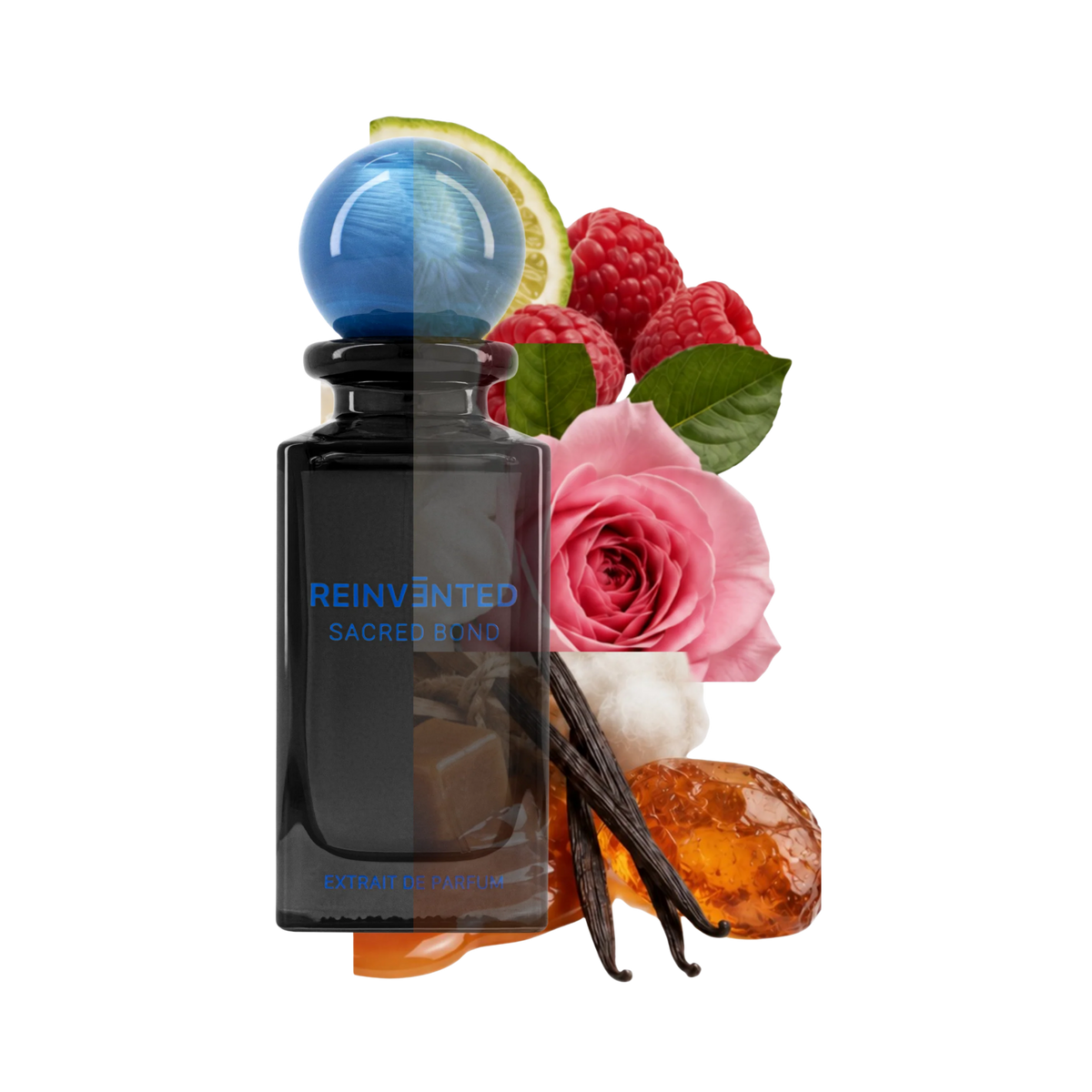 Frasco SACRED BOND fragancia floral oriental gourmand