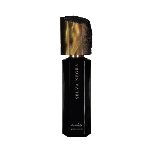 Perfume SELVA NEGRA floral amaderado con ámbar y cashmere